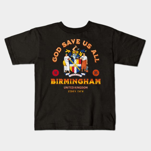 Birmingham god save us all Kids T-Shirt by Elysium Studio